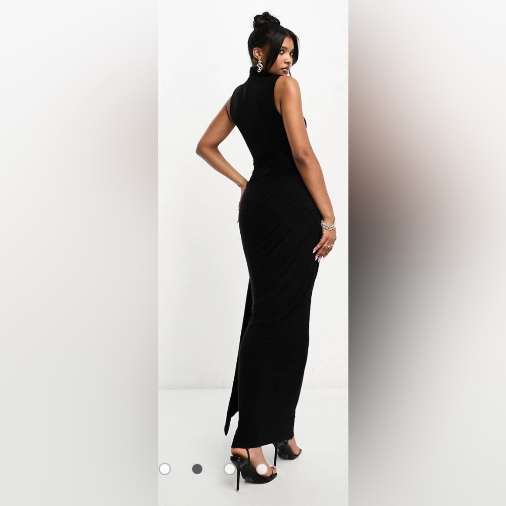 NAKED WARDROBE RUCHED DRAPED MAXI DRESS IN SIZE SMALL - Picture 4 of 11